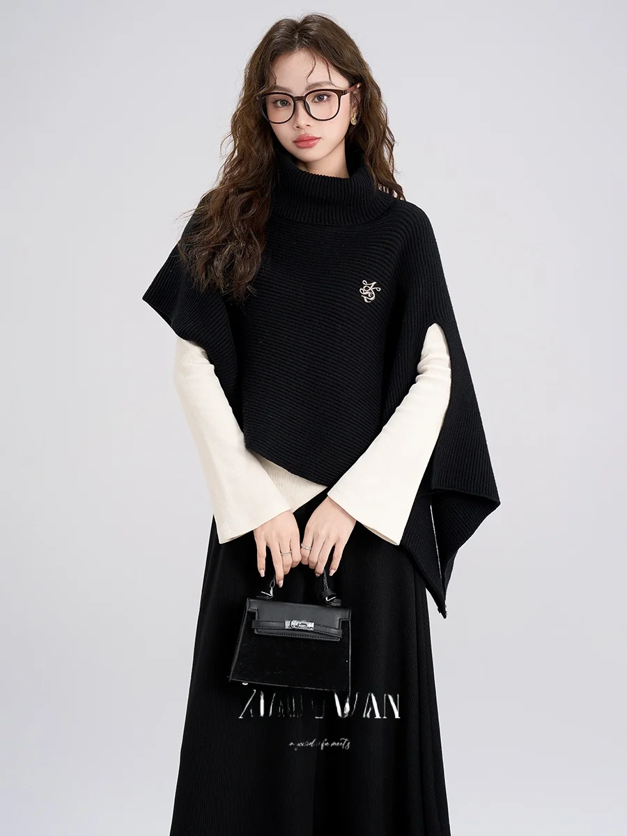 

Свободный вязаный корейский женский свитер, комплект зимы, Новое поступление, цельный комплект Ootd, High Faion Feel Cowl Ne Long Sve Top