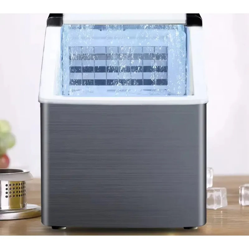 STLF Portable stainless steel ice machine, daily output of 25 kg, ice cubes