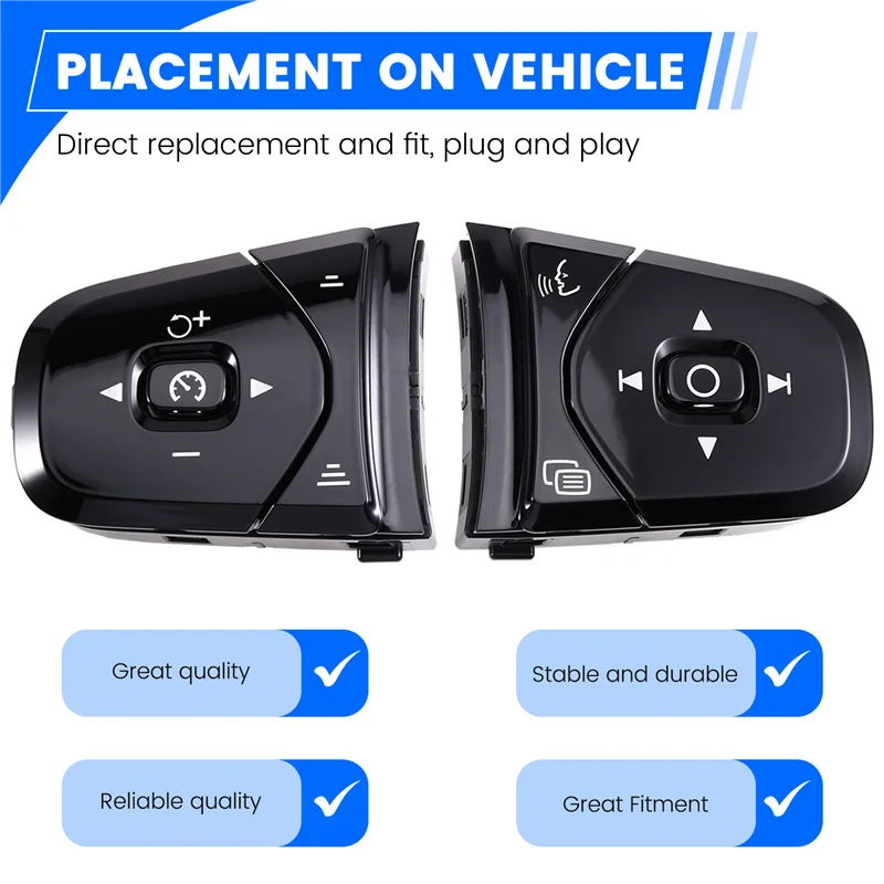 

A30P-1Set New Car Steering Wheel Cruise Control Switch Button For Volvo S60 S90 V90 XC90 XC60 MK2 31443498 31443499