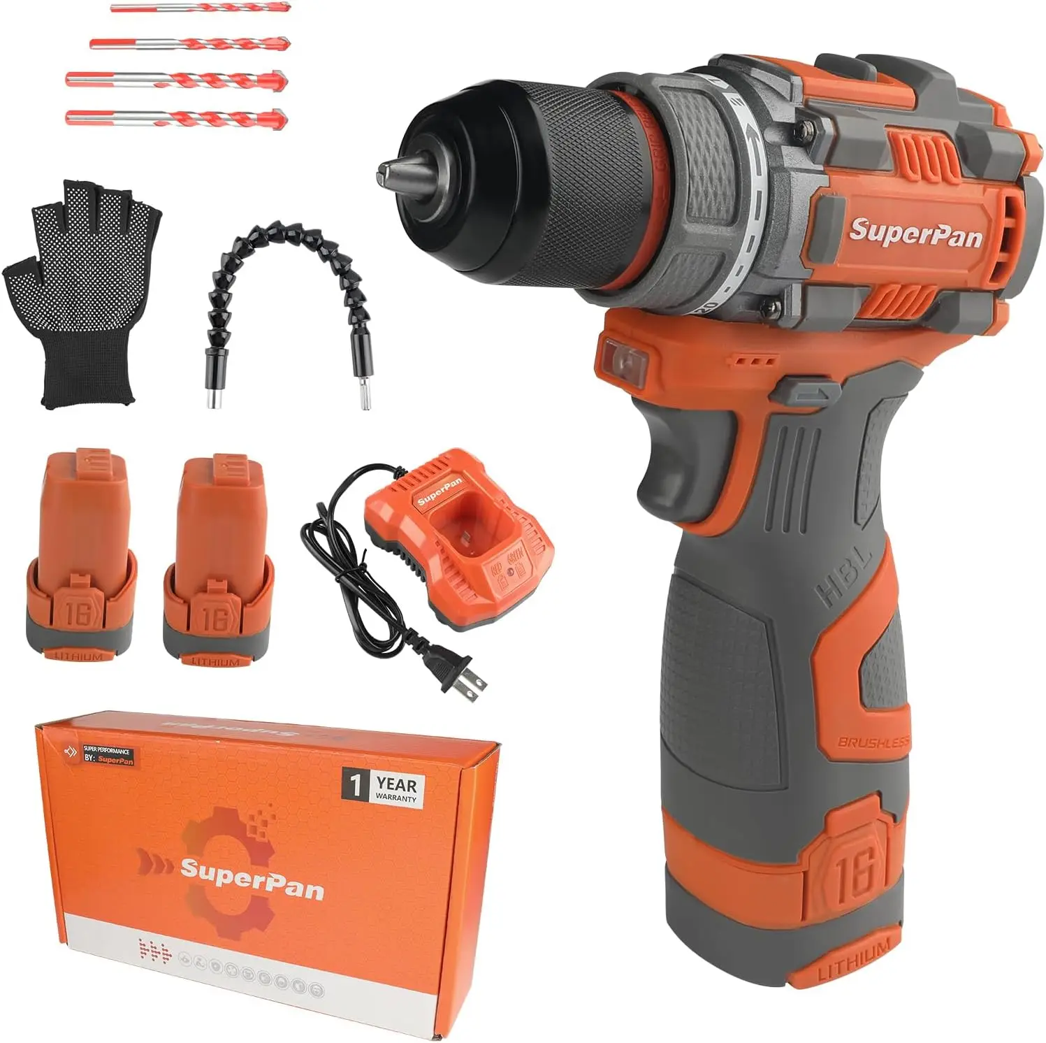 

Аккумуляторная дрель 16 В с аккумулятором и зарядным устройством, 2 скорости, 20 + 1 настройка крутящего момента, встроенный светодиод