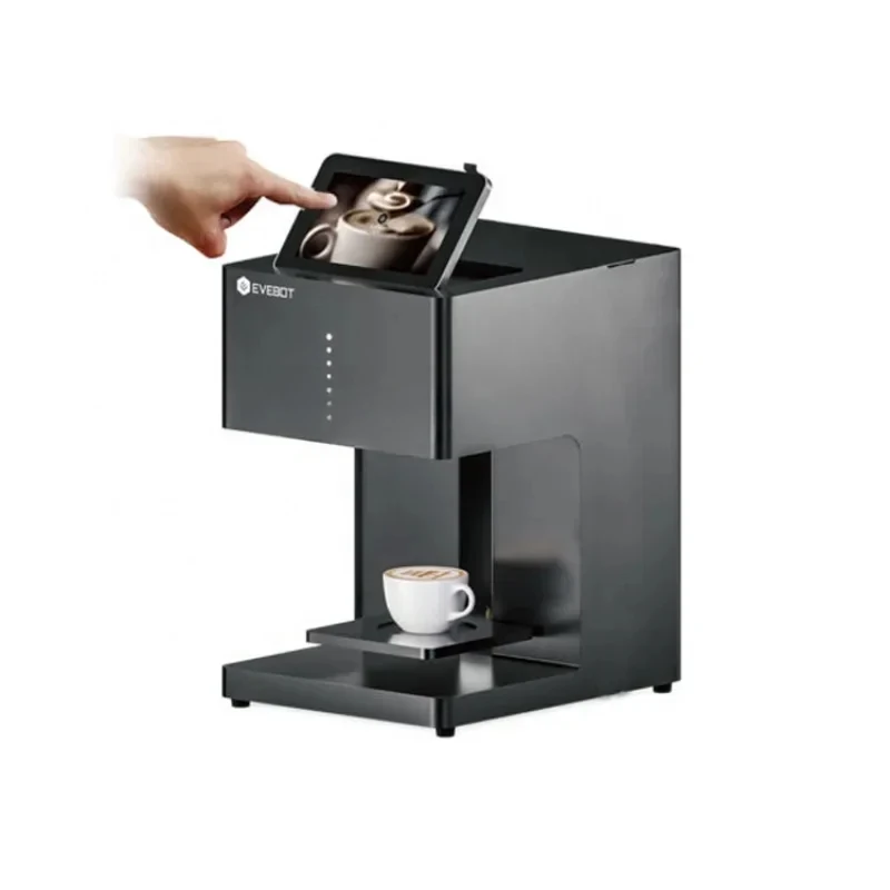 EVEBOT Popular WIFI-Enabled Selfie Coffee Printer with Edible Ink, Cappuccino/Latte/Mocha Full Color Inkjet Digital Printer