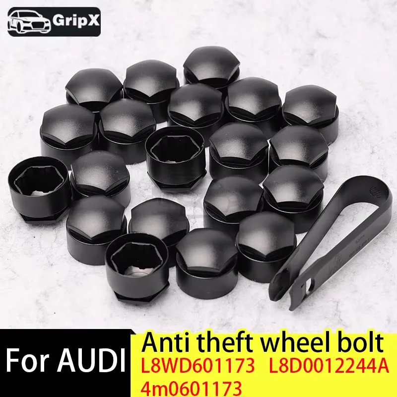 

Противоугонный чехол, декоративный чехол для ступицы колеса, серый чехол с винтами для Audi A3 a4l q7 2017-2019, 4m0601173 4m0 601 173E