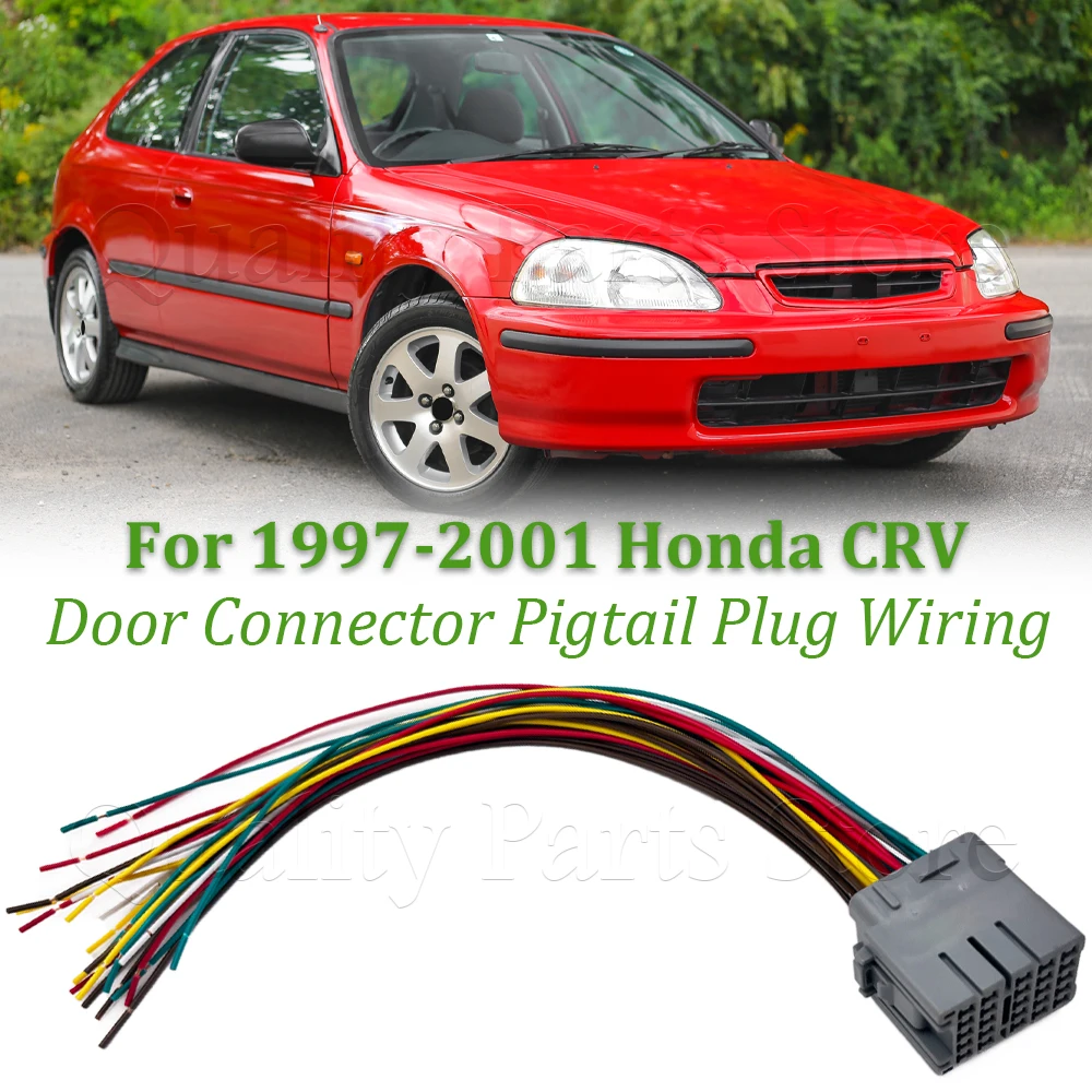 Driver / Passenger 1PC Car Door Connector Pigtail Plug Wiring For Acura Integra For Honda CR-V Prelude Civic EK CRV 1997-2001