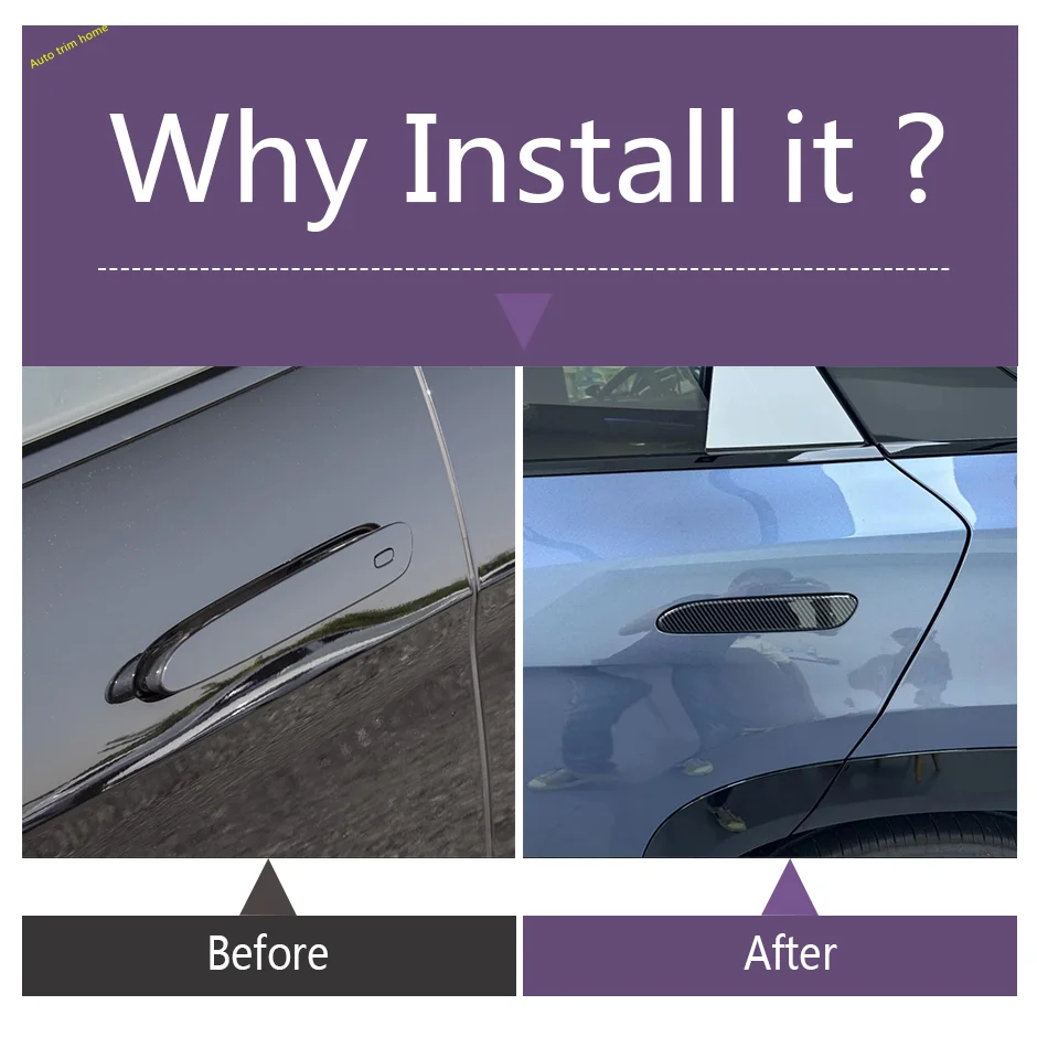 ABS Carbon-Look Door Handle & Mirror Trim for BYD Sealion - Image 4