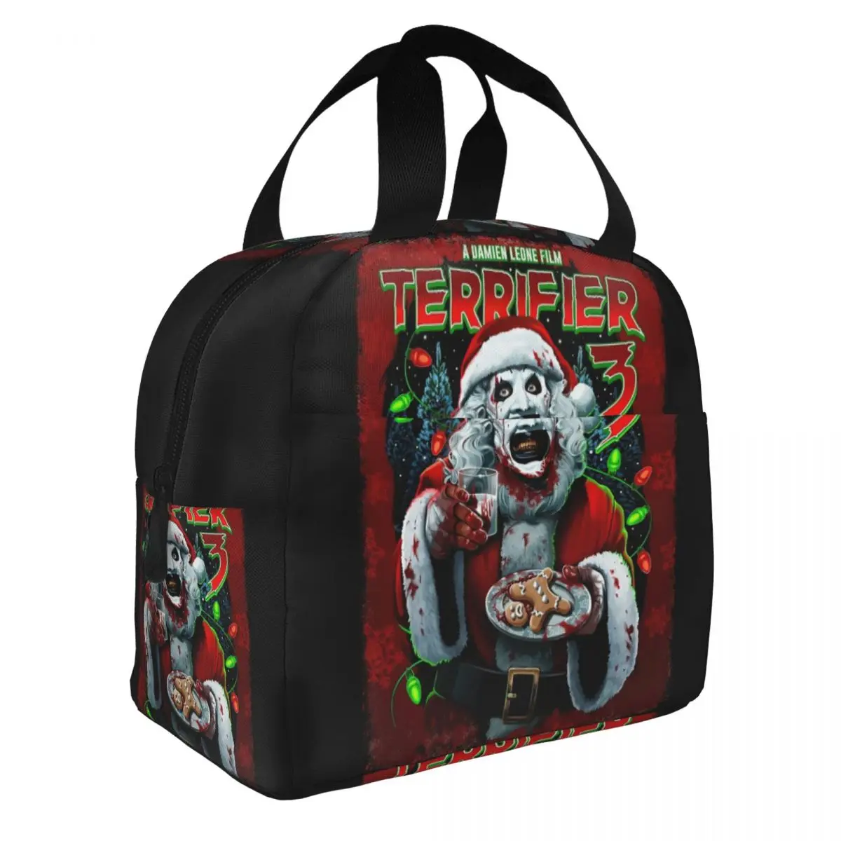 Poster Of Terrifiers Christmas Lunch Bag Women Thermal Cooler Insulated Lunch Boxes for School