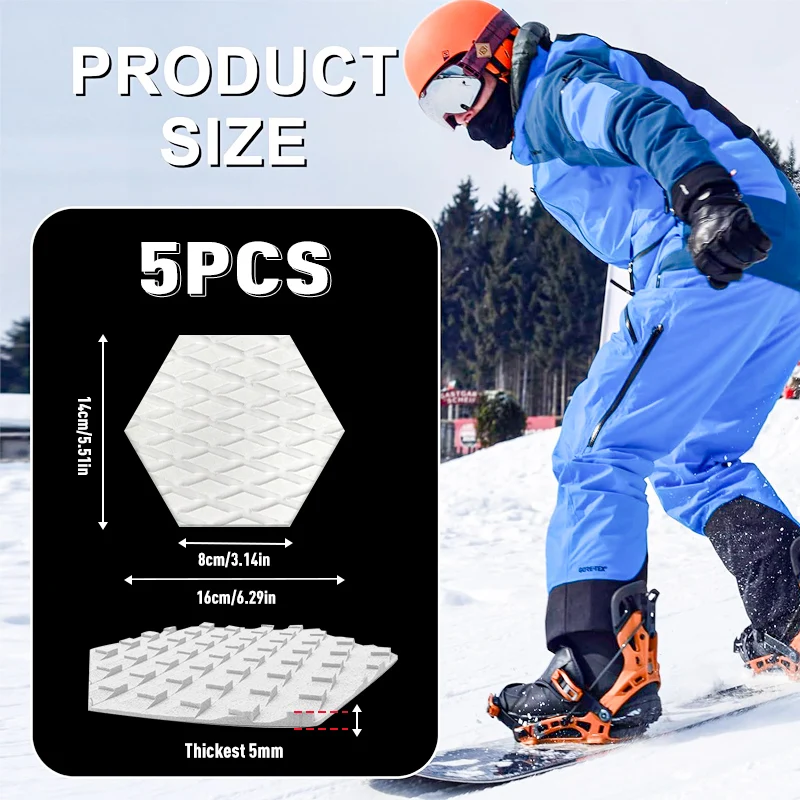 على الجليد ستومب الوسادة المضادة للانزلاق ملصق 5 قطعة DIY على الجليد ملصق المضادة للانزلاق التزلج على الجليد قبضة وسادة المقاومة #5