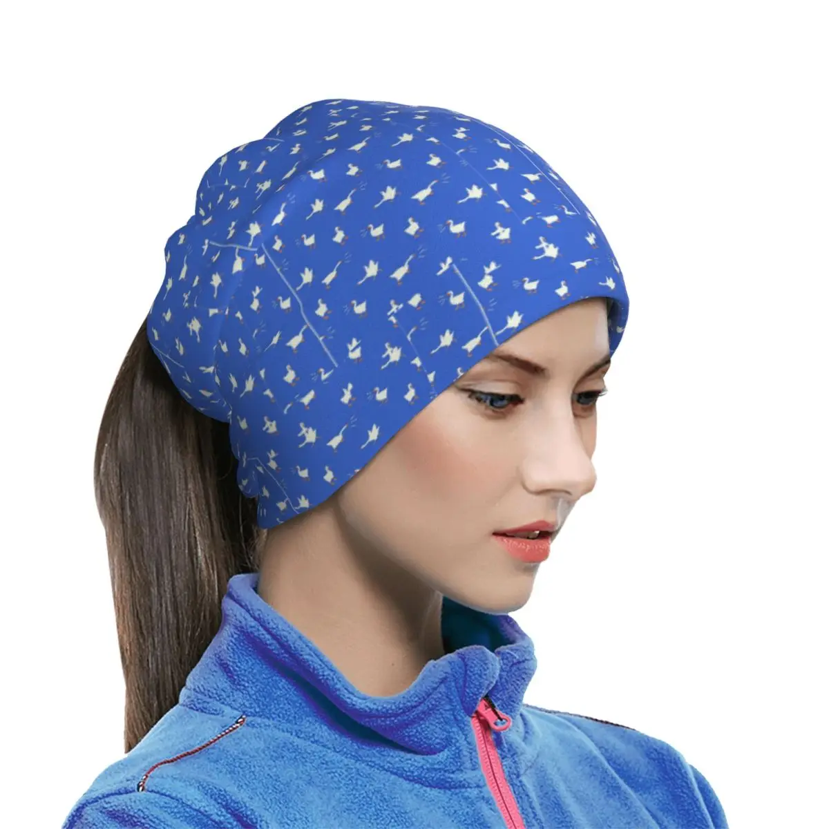 Untitled Goose Game - Blue Bandana Neck Cover Printed Face Scarf Cycling Headwear For Men Women Adult Winter