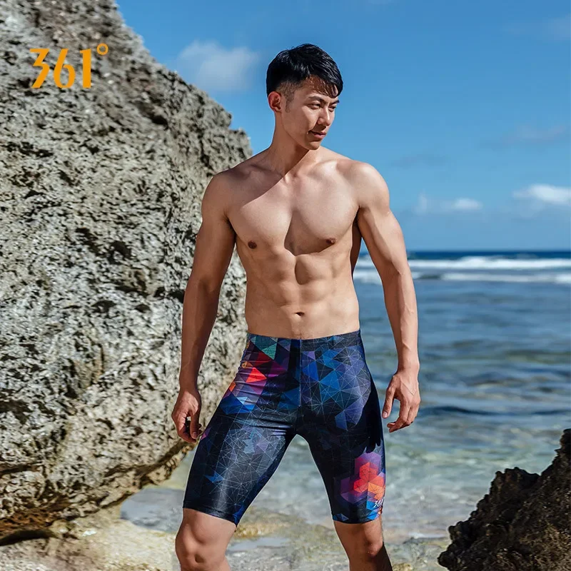 

361°Men Sun Protection WaterProof Competitive Surfing Beach Swim Trunks Quick-Drying Racing Bathing Shorts Athletic Swim Briefs