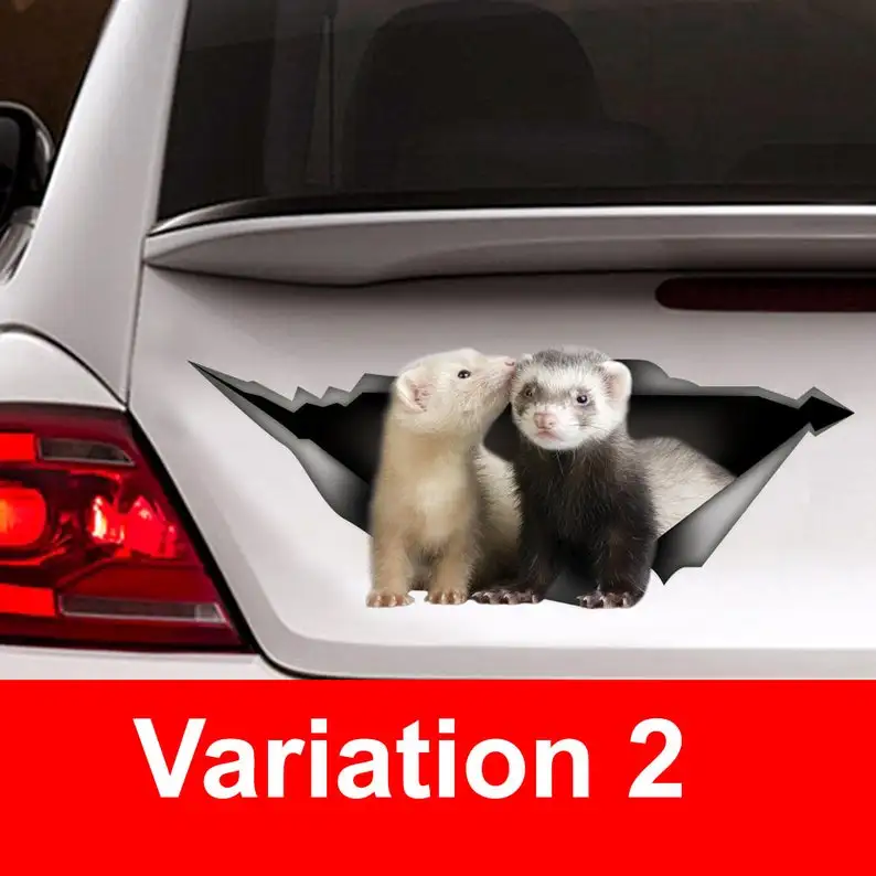 Ferret car Decal, Pet decal , Vinyl Decal, Car Decal, funny decal,sticker, Laptop Decal