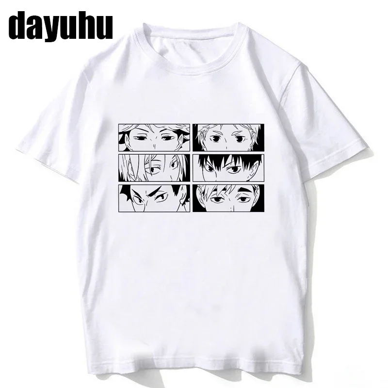 90s Haikyuu Men T Shirt Kuroo Japanese Anime Bokuto Manga Shoyo Volleyball Creative Tshirt Cartoon Graphic Tees Male T-shirt Tee