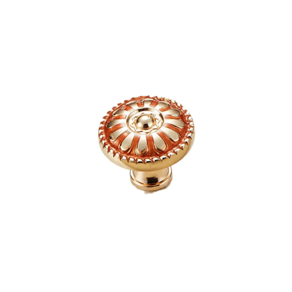 3Pcs European Style Cabinet Pull Handle Zinc Alloy Mushroom Round Shape Single Hole Drawer Knob Cupboard Pull for Home Furniture