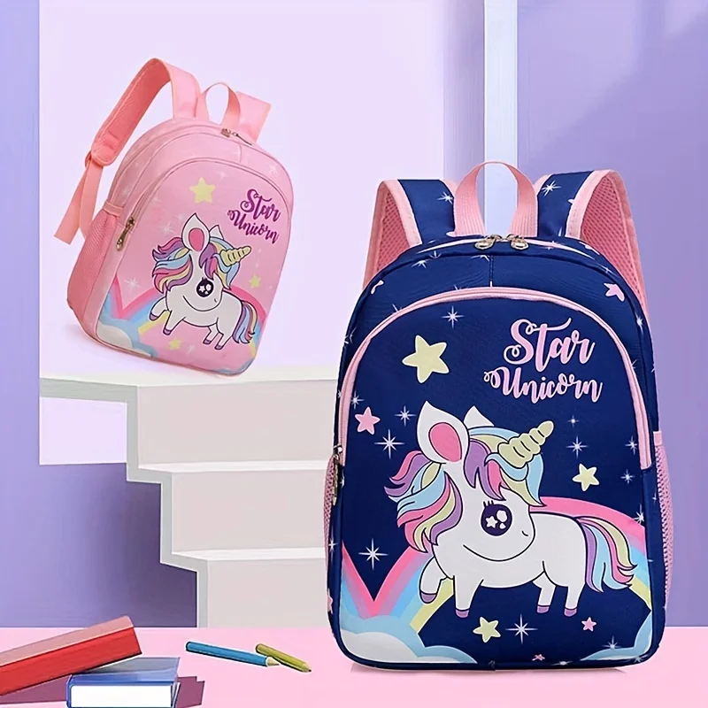 Fashion Kids Girls Schoolbag Child Kawaii Unicorn Printing Backpack Kindergarten Cute Children's School Bag Waterproof Bookbag