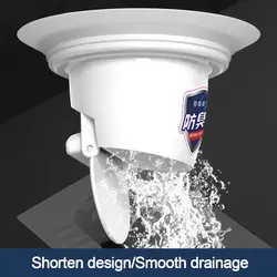 Plastic Squatting Pan Anti-smell Plug white Anti-Odor Toilet Fitting Prevent Sewage Overflow Deodorize