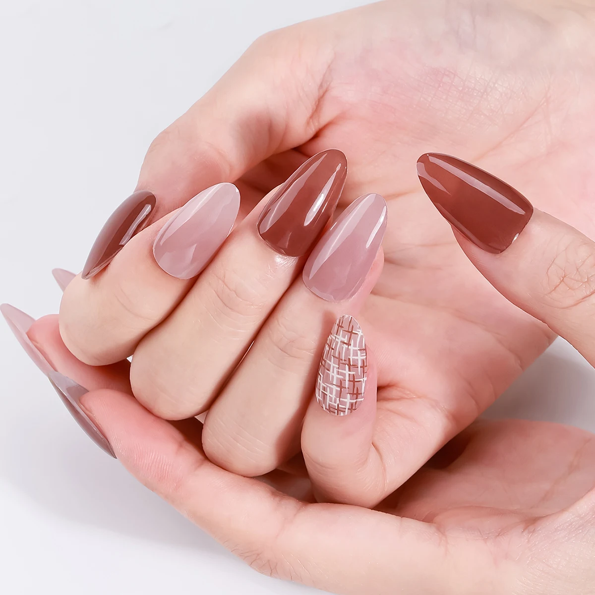 16 نصائح الفرنسية شبه علاج هلام مسمار ملصقات بسيطة شريط هلام مسمار شرائط ذاتية اللصق هلام مسمار يلتف غطاء كامل UV مسمار ملصقا