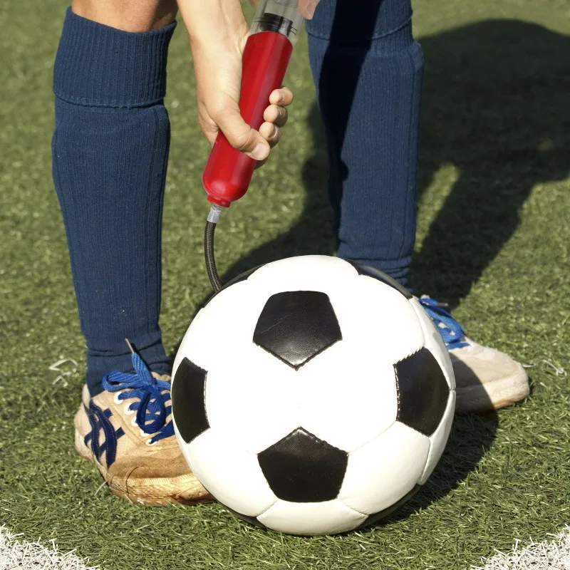 متعددة الوظائف كرة السلة كرة القدم الكرة الطائرة 8 بوصة مضخة محمولة نفخ اسطوانة الكرة الطائرة مضخة الهواء مع إبرة الهواء