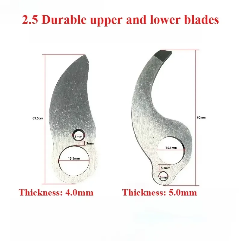 for Lithium Battery Pruning Shears Replacement Blade 2.5 2.8 3.0 4.0 5.0mm Sharp Electric Scissors Cutter Head Garden Tool