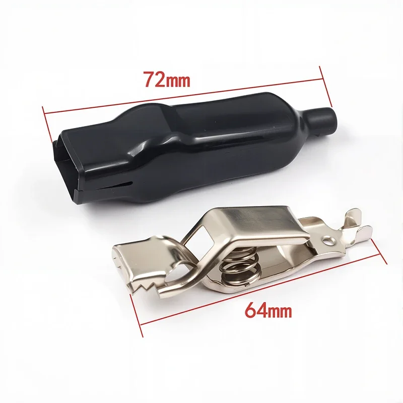 10A 20A Crocodile Alligator Clips Red Black Sheathed Alligator Clamps Battery Clips Electrical DIY Test Leads