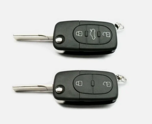 Picture 3: Metallic Red Gloss Remote Key FOB Case For Audi A4 B5 A6 C5 TT MK1 Flip Key