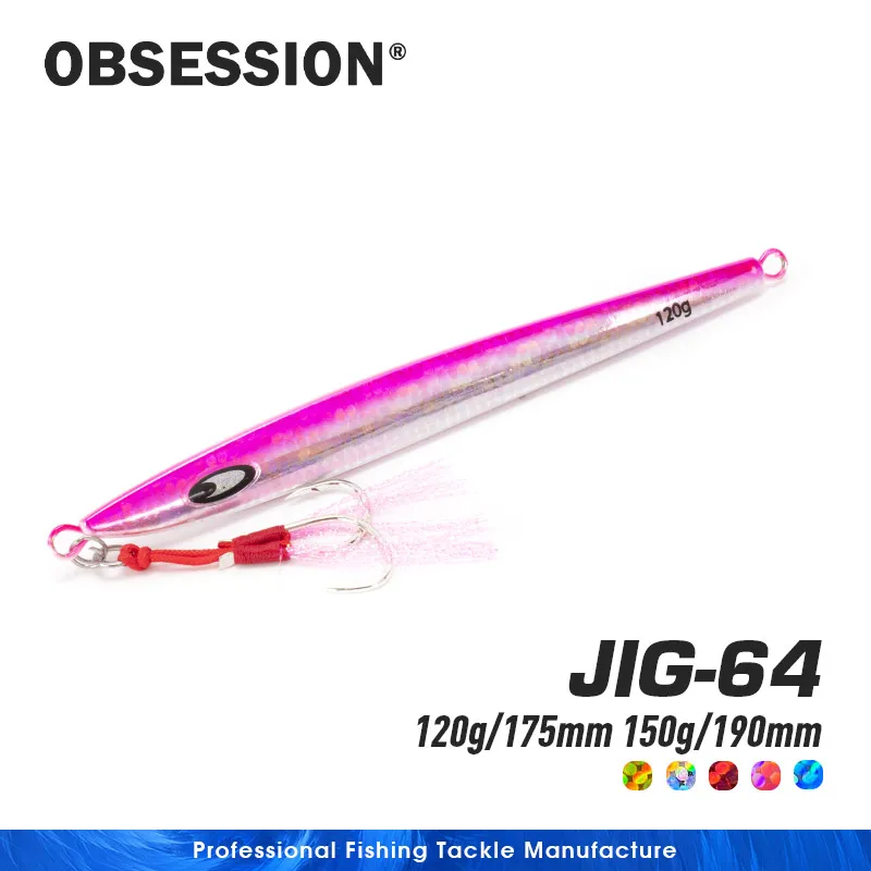 

TEASER J64 Fast Sinking Fishing Jigging Lure 120g 150g Artificial Shiny Laser Metal Jigbait Saltwater Glow Fishing Jig Lure
