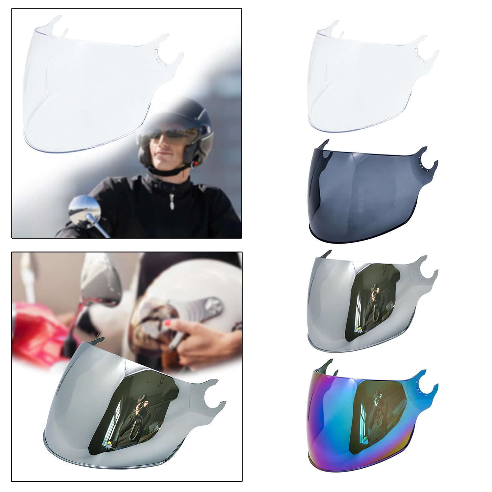 Motorcycle Helmets Visor Lens Sturdy Motorcycle Wind Cover Lens for LS2 Multicolor