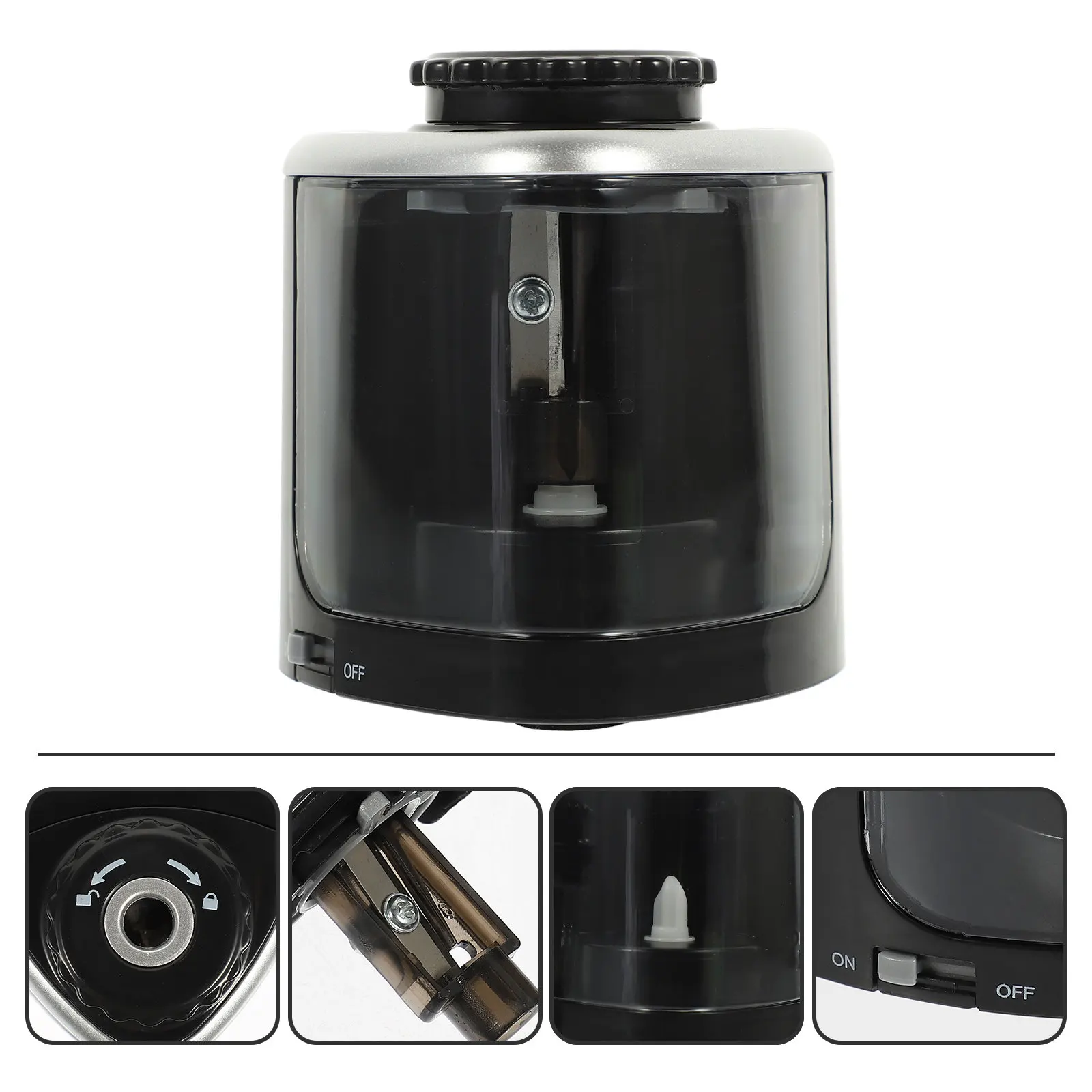 

Electric Pencil Sharpener Compact Multi-Functional Automatic Sharpener Portable Kids School Use Efficient Pencil Supply