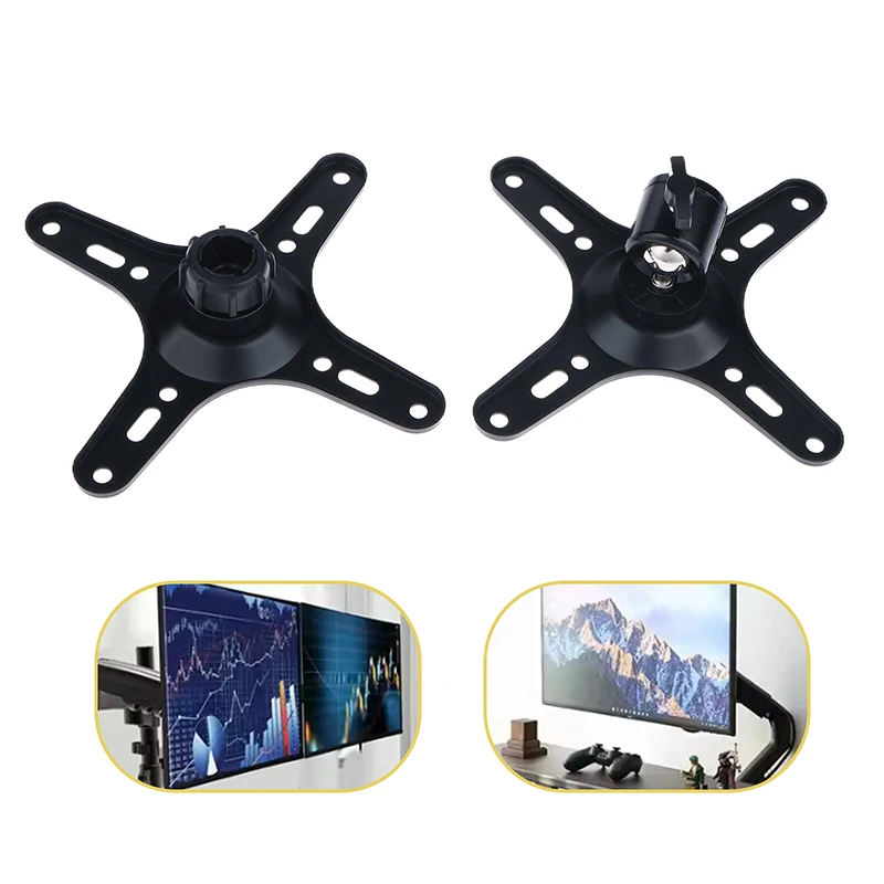 1Set Portable Monitor Mounting Bracket Plate VESA 1/4 Inch Screw Hole To 100x100MM 75x75MM M4 Screw Set Wall Mount Holder.