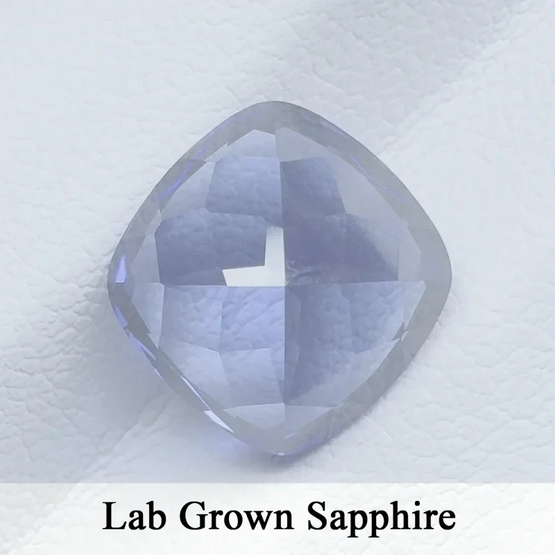 

NEW Wholesale Lab Grown Sapphire Square Cushion Royal Blue 10x14mm 6.1-6.25ct VVS1 Artificial Gemstone for Jewelry Making