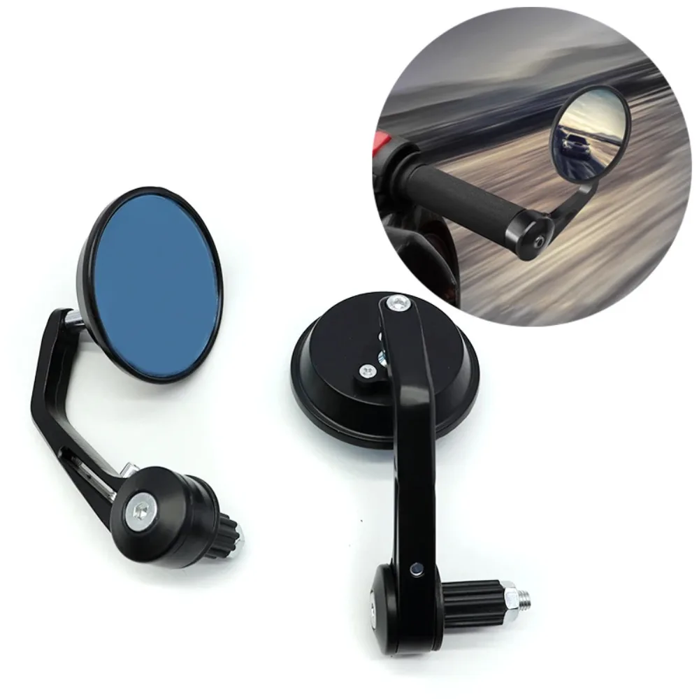 

Motorcycle rearview mirror 7/8'' modified reversing mirror moped handle aluminum round handle mirror for All Bikes