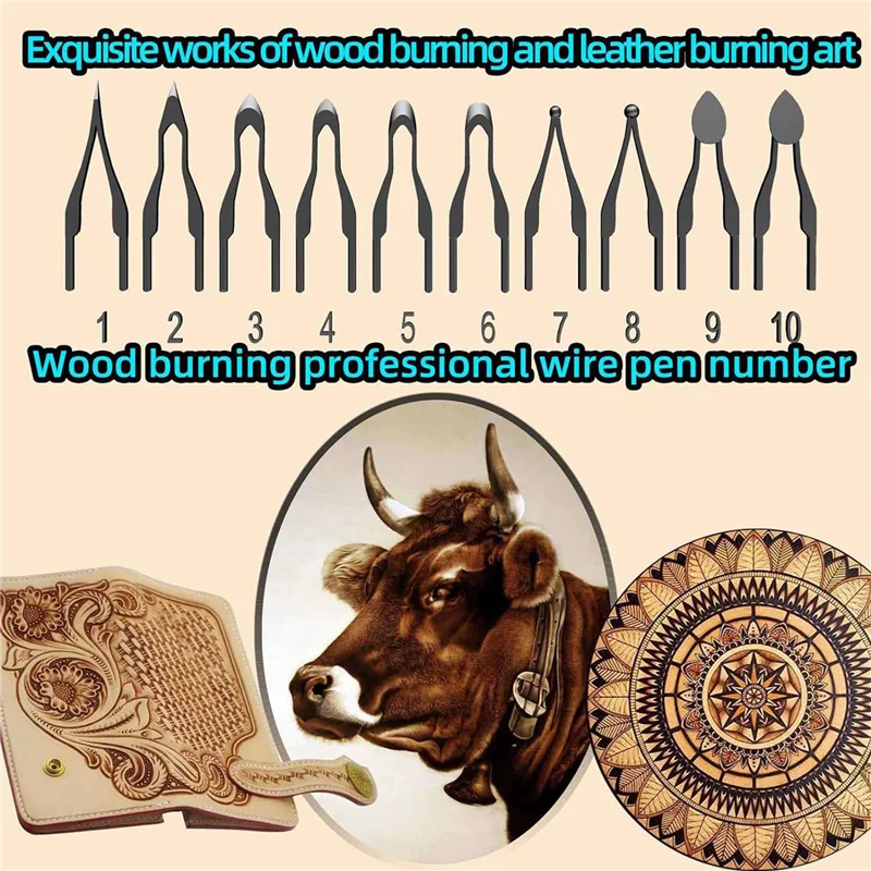 

ABBP-2X Wood Burning Kit,Wood Burning Tool,Burning Tool Wood Burning High Impedance Nickel-Chromium Wire Pen Tip Wood Burning