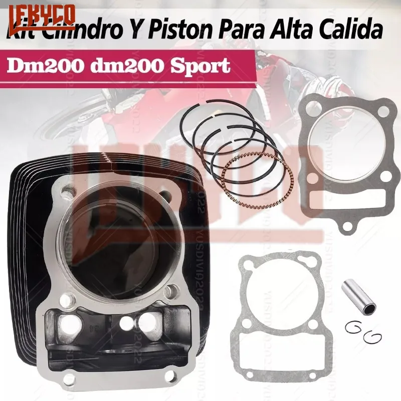 Motorcycle Accesories 67mm Engine Cylinder 200CC Piston Gasket Kit Motor for Italika DM200 ZS198 ATV Motoblock Equipment Parts