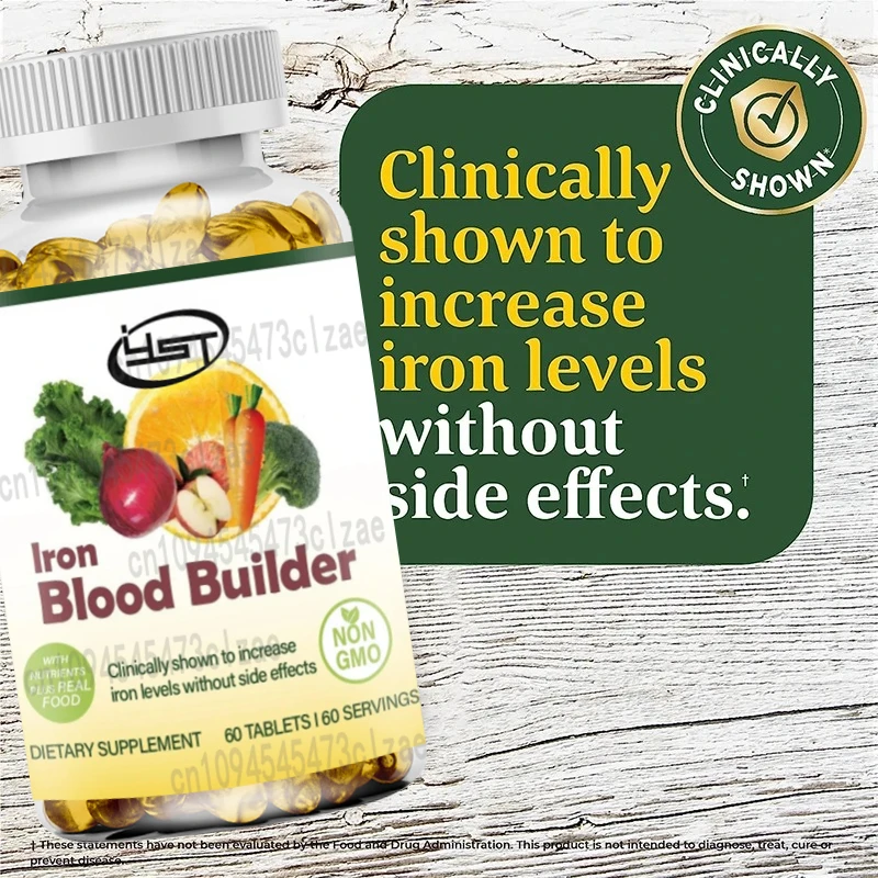 Iron Supplements Show That They Can Increase Iron Levels - Energy Supports Iron, Vitamin B12, and Folic Acid -60 Tablets