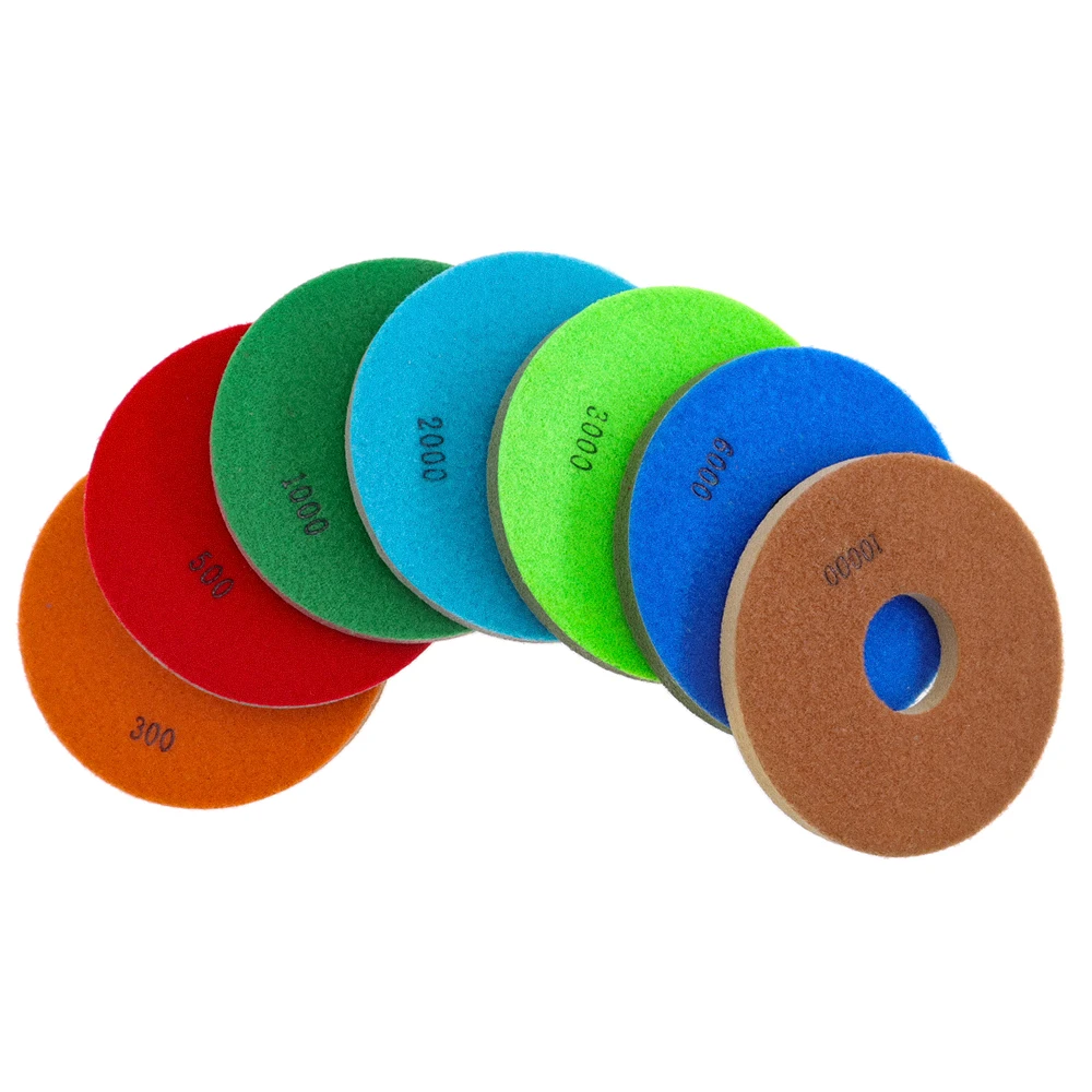 (6FP6) 7Pieces/Lot 6Inch Sponge Polishing Pads for Granite And Marble 150mm Floor Polishing Pad Burnishing Buffing Cleaning Pad