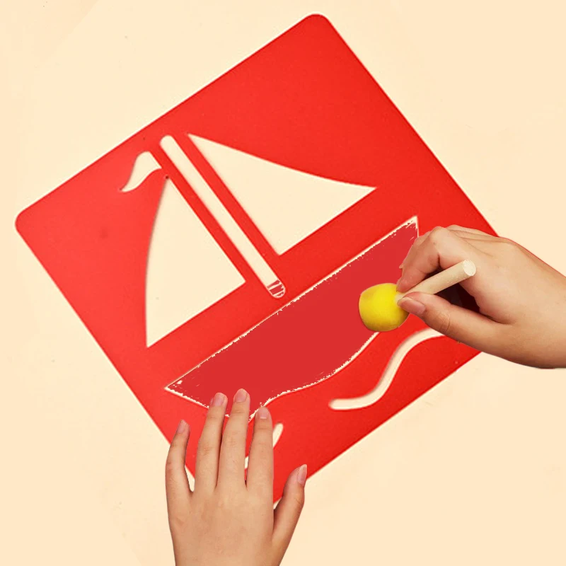 مجموعة فرشاة ختم إسفنجية للرسم، طباعة الصباغ، التعليم الثقافي، لوازم فنية ذاتية الصنع، دعائم رسم مناسبة للمبتدئين TMZ