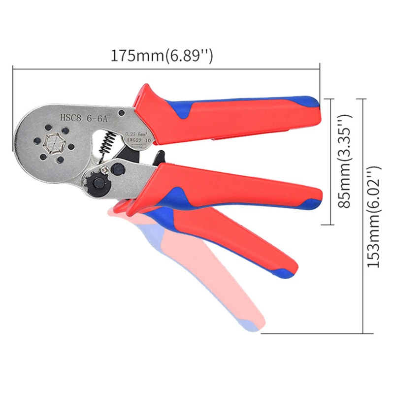 Imagem -03 - Ratchet Terminal Tubular Wire Crimpers Grupo Ferramenta de Crimp Self-adjusting Mini Alicatadores Elétricos 64a 0.2510 Mm2 66a