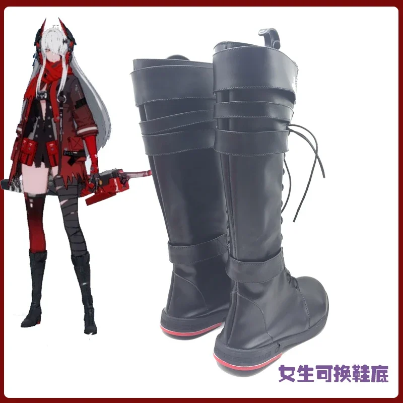 Gioco GRIGIO RAVEN PUNISHING Lucia Crimson Abyss Scarpe Cosplay Stivali di Carnevale di Halloween Cosplay Prop Anime PU Scarpe su misura