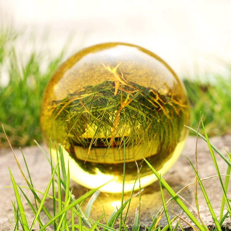 30mm-100mm Topaz Rare Natural Green Crystal Healing Glass Round Ball Sphere With Stand Gift Hot Sale