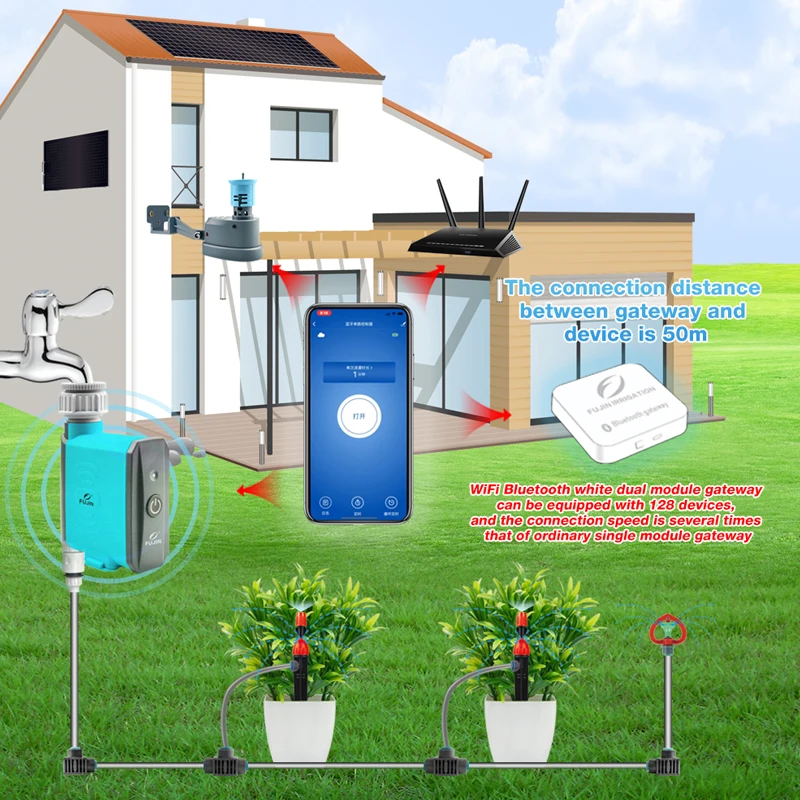 Smart Wireless Rain Sensor Bluetooth Control Irrigation Kit