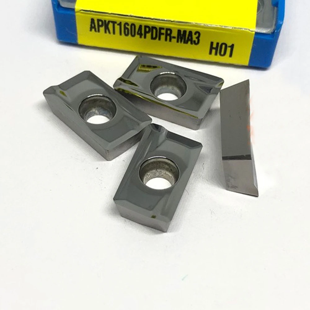 Ferramenta de torno mecânico original, faca cnc APKT1604PDFR-MA3 h01 face, fresas de milho, ferramentas de madeira, brocas de roteador, inserções de giro