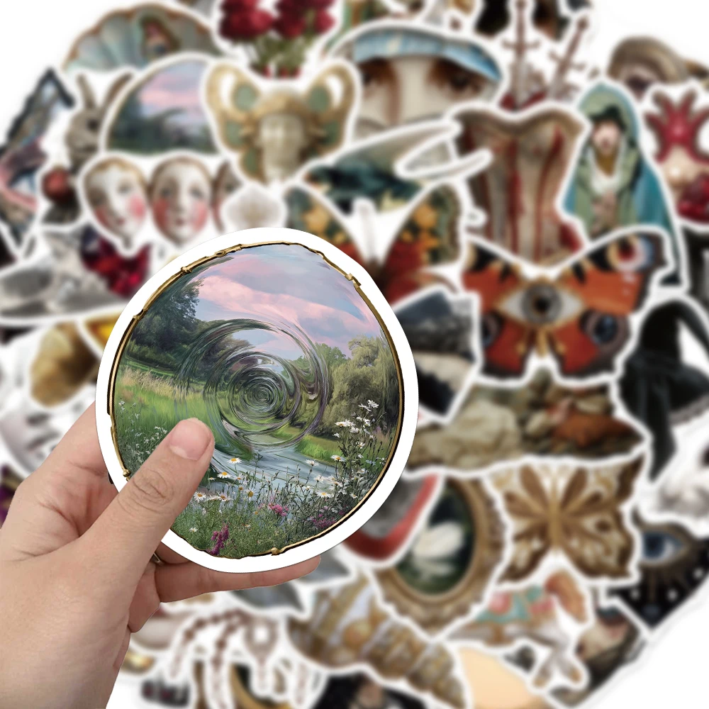 50PCS Creative European Style Quirky Personalized Stickers DIY Phone Cases Laptop Water Cups Computer Decorative Stickers
