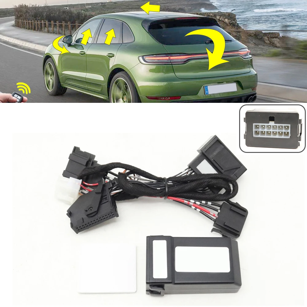 

Power Window Closer Glass Lifting Side View Mirror Folding Tailgate Sunroof Close Module Kit For Porsche Macan Panamera Cayenne
