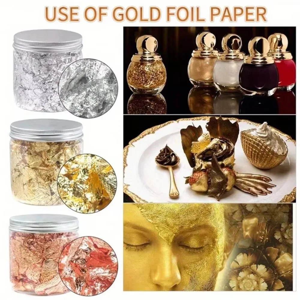 不規則なネイルアート金箔アルミ箔多目的メタリック箔フレーク DIY スパンコールグリッターマニキュア装飾ツール