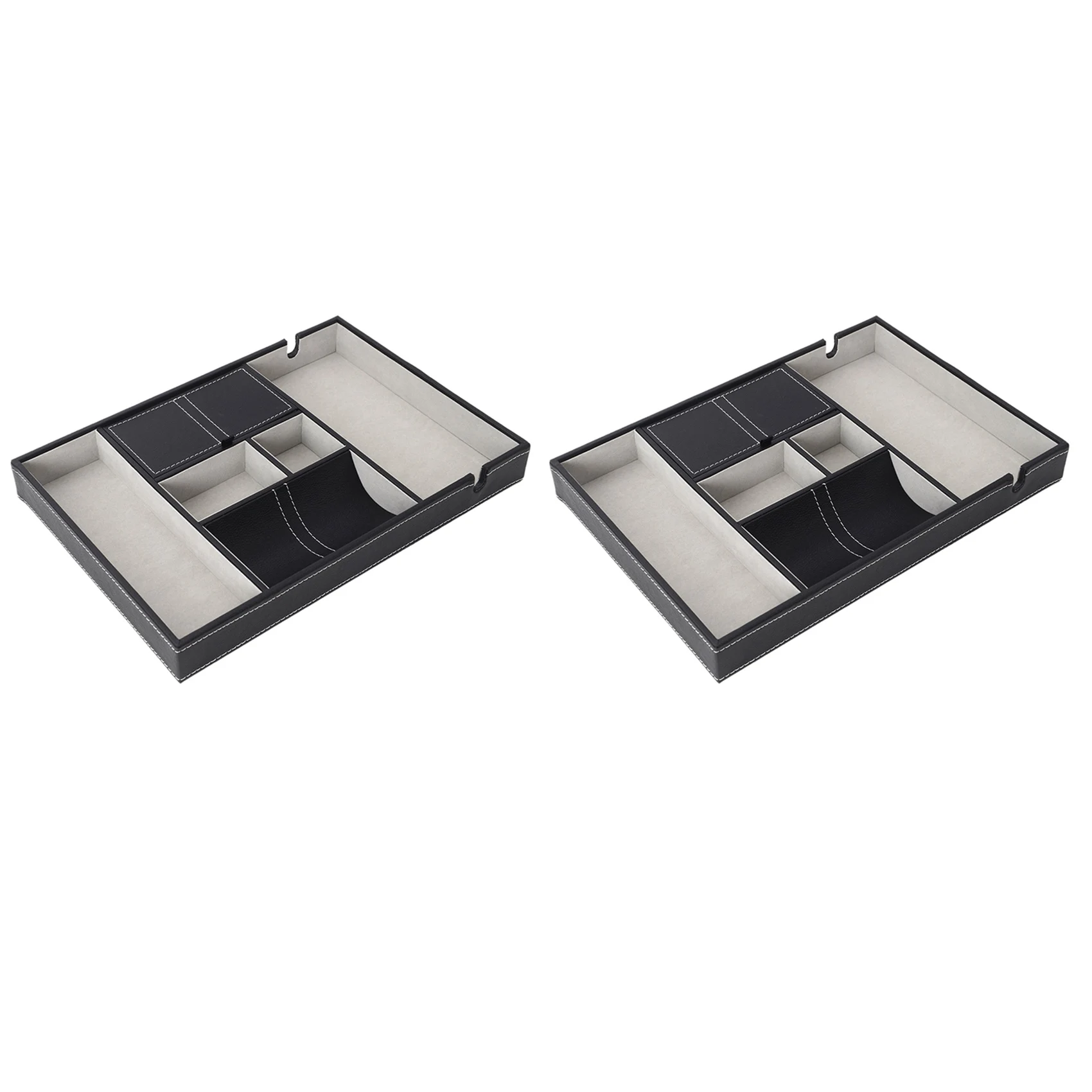 

A19F-2X Valet Tray For Men, EDC Tray, Nightstand Organizer, Table Organizer, Charging Station, Catch All, Dresser Tray