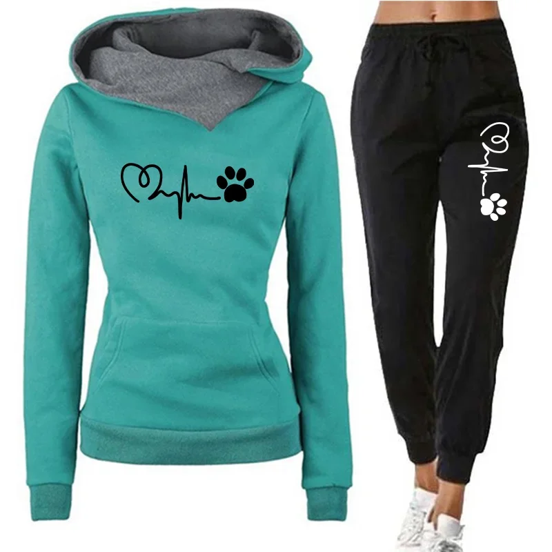 Fashion Women's Hoodie Tracksuit 2026 Quality Print Casual Sweatshirts Outdoors Sports Jogging Clothing Autumn Winter Streetwear
