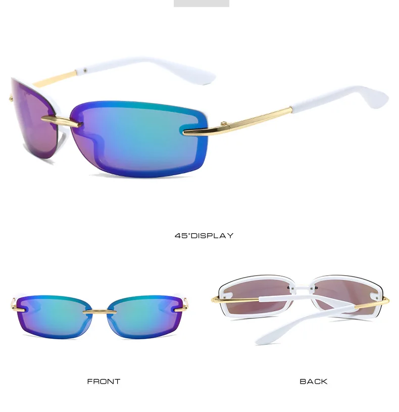 Coole randlose y2k Sonnenbrille für Frauen neue Steampunk Brille Trend Punk Shades Brillen Unisex Outdoor Brillen uv400 – Detail 14