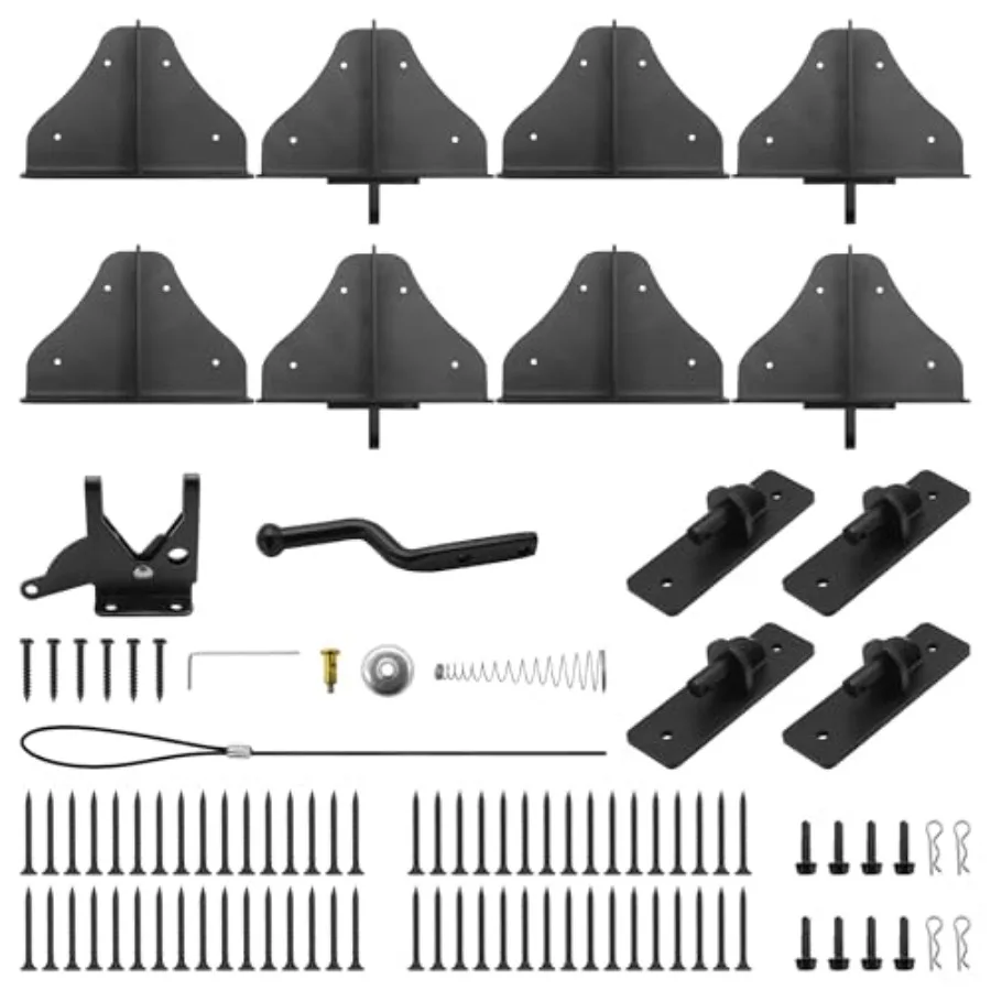

Anti Sag Gate Frame Kit Hardware, 90 Degree Right Angle Gate Hinges, Gate Corner Brace Bracket, for Driveway Gates, Shed Door,