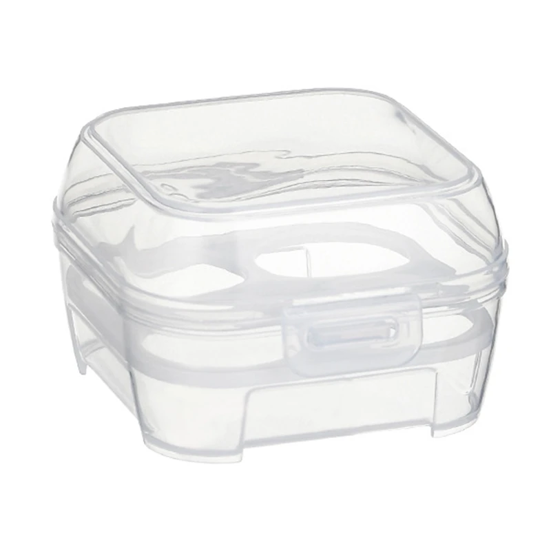 Transparent 4 Grids Travel Beauty Powder Puff Storage Box Makeup Egg Drying for Case Portable Sponge Holder Container