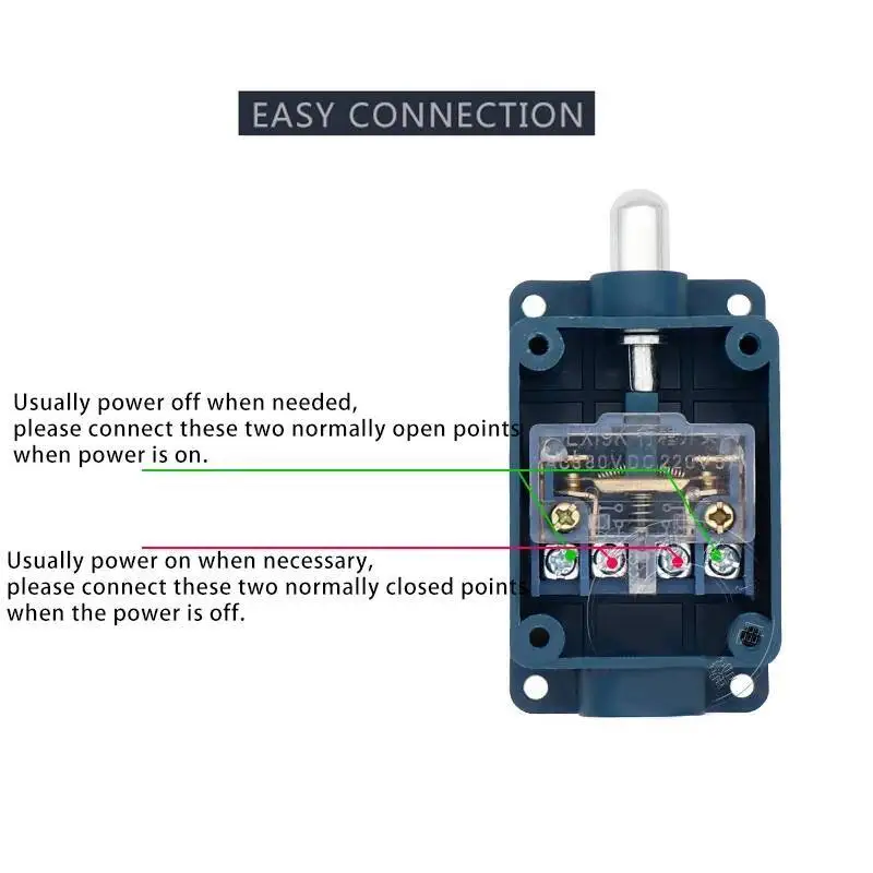 Interruptor de límite de 2 piezas, interruptores de carrera de elevador de LX19-001, 1NO 1NC, adecuado para equipos mecánicos de 500V/5A