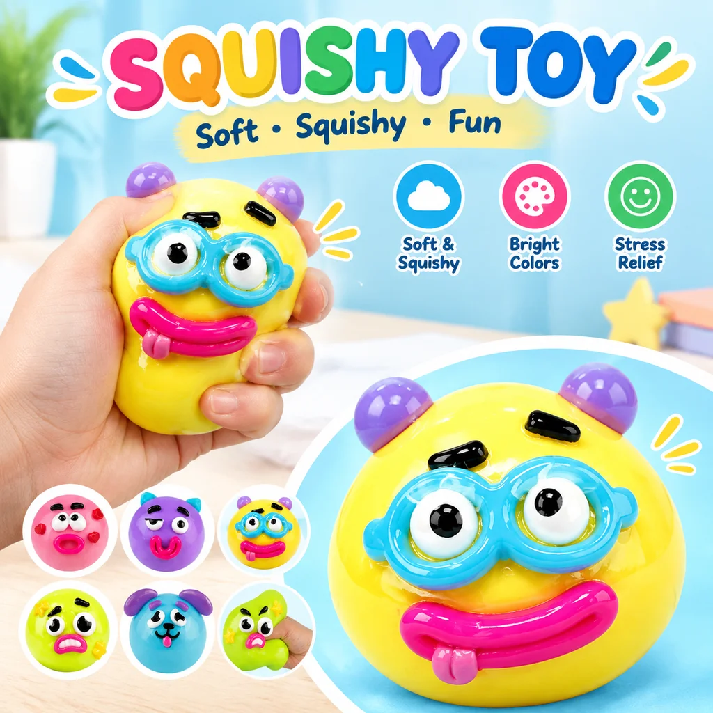 Squishy Slow Rising Stress Relief Dog Face Swap Cute Face Design Ultra Soft Pinch Le Toy Removable Slow Rebound