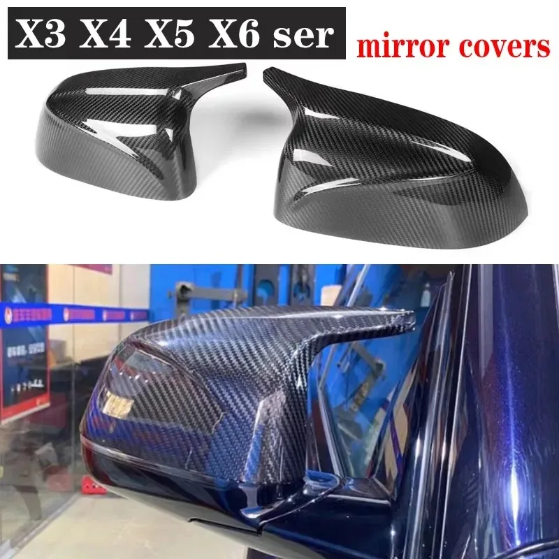 

For BMW X3 X4 X5 X6 Serie G01 G02 G03 G05 G06 Upgrade Shells Rearview Cap Dry Carbon fiber rear view mirror case body kit