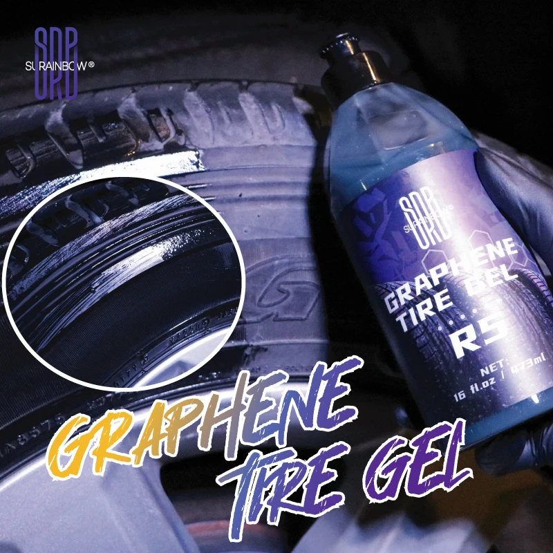 Graphene Tire Gel, Long Lasting Tire Dressing, Oil-Based Tire Gel, Tire Dressing; Great for Tire Lasting Shine Protection, 473ML